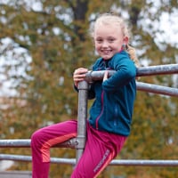 TISPA JUNIOR MERINO girl's sports jacket petrol/fuchsie