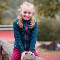 TISPA JUNIOR MERINO girl's sports jacket petrol/fuchsie