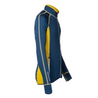 TOREZ II mens sports full zip jacket black/petroleum blue sew.