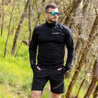 TOREZ MERINO ZIP pánská funkční mikina s krátkým zipem černá