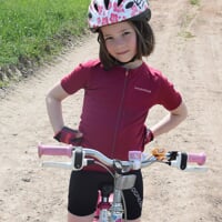 TRAFFICO children's cycling jersey wine red