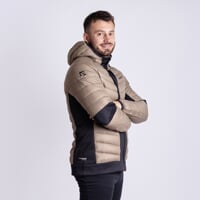 TRIVOR men's hybrid jacket coffe/black