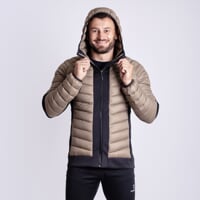 TRIVOR men's hybrid jacket coffe/black