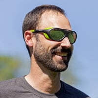 VERTICAL MRR BLK-GRN glacier sunglasses black/lime