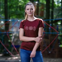 VINKA "TREES" dámské merino triko švestkový melír