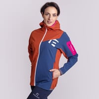 WOOLCRAFT LADY women's jacket with merino terracotta/navy